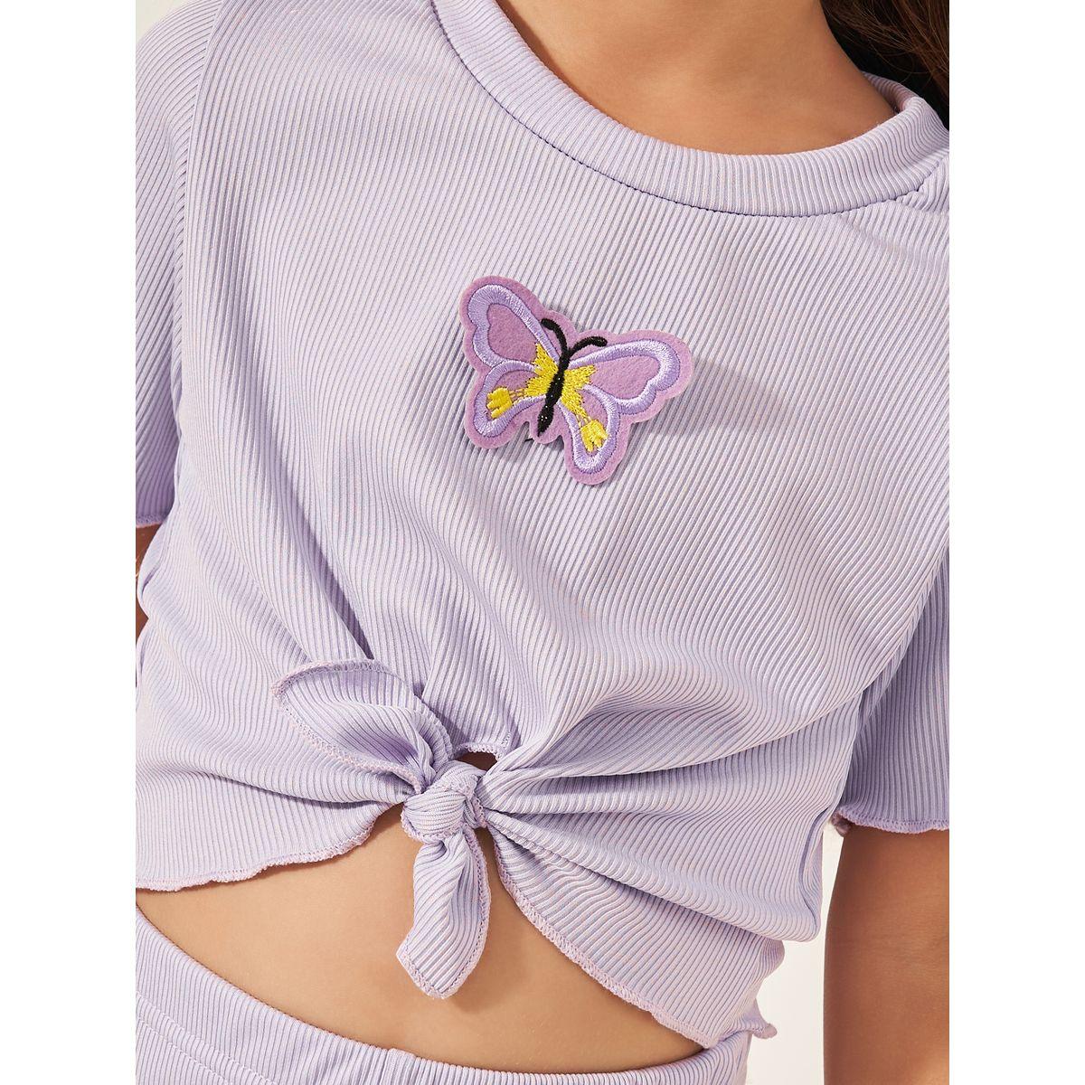 Styli toddler girls tie front top and pants set-girls-clothing-setsandcoords-image-3