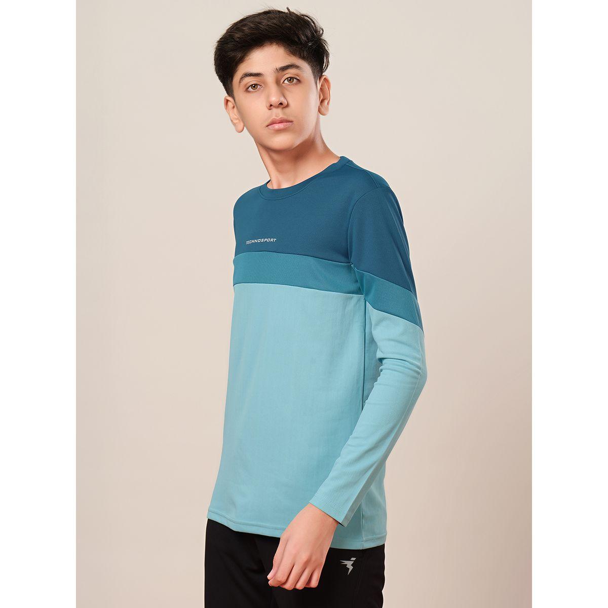 Technosport Color Block Long Sleeve Regular Fit T-Shirt-boys-clothing-tshirtsandpolos-image-2
