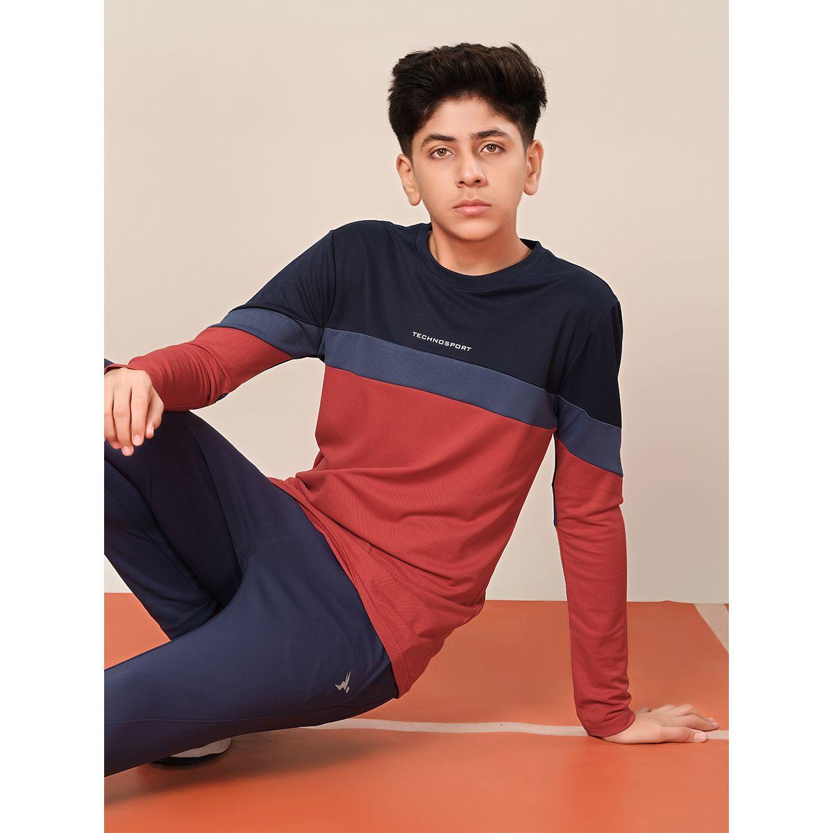 Technosport Color Block Long Sleeve Regular Fit T-Shirt-boys-clothing-tshirtsandpolos-image-1