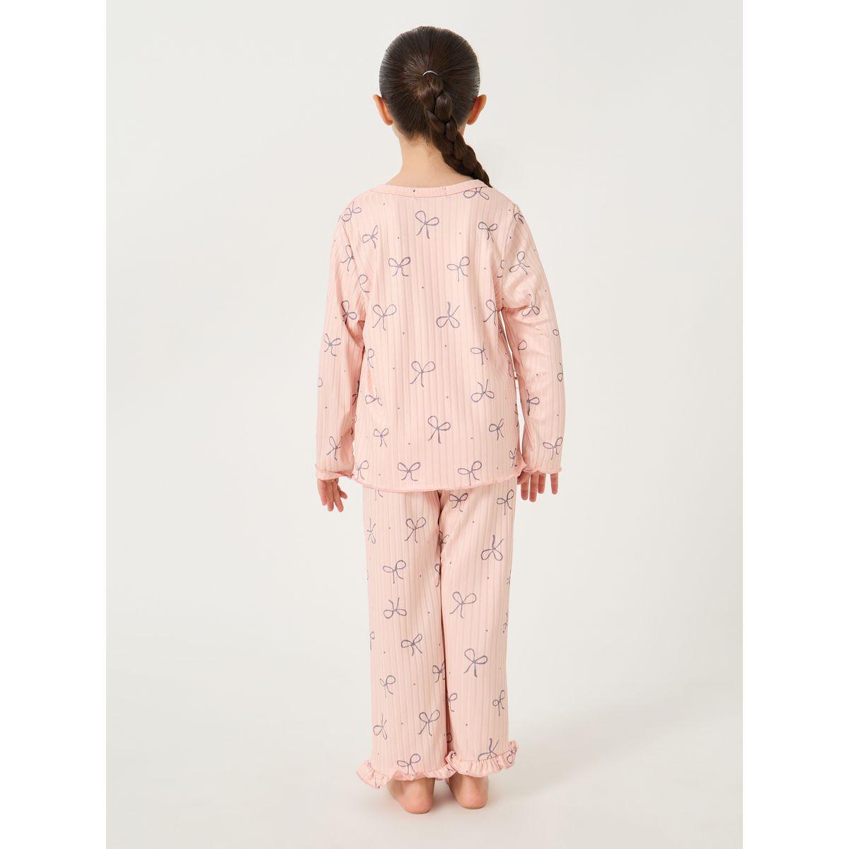 Styli Printed Round Neck T-Shirt and Pyjama Set-girls-clothing-nightwear-image-6