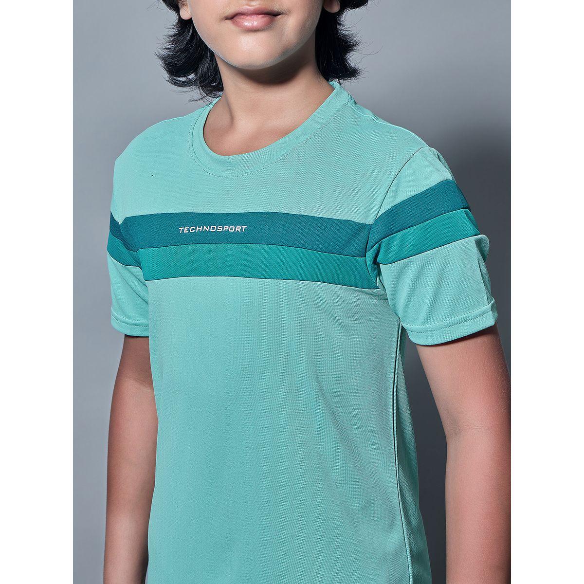 Technosport Contrast Panel Round Neck T-Shirt-boys-clothing-tshirtsandpolos-image-4