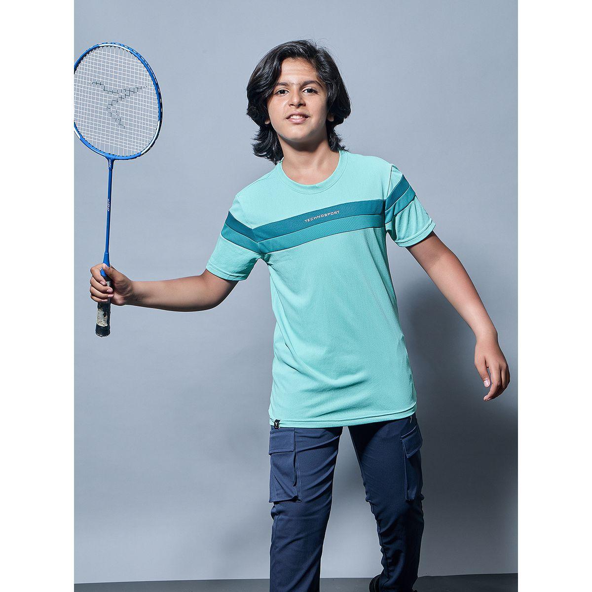 Technosport Contrast Panel Round Neck T-Shirt-boys-clothing-tshirtsandpolos-image-6