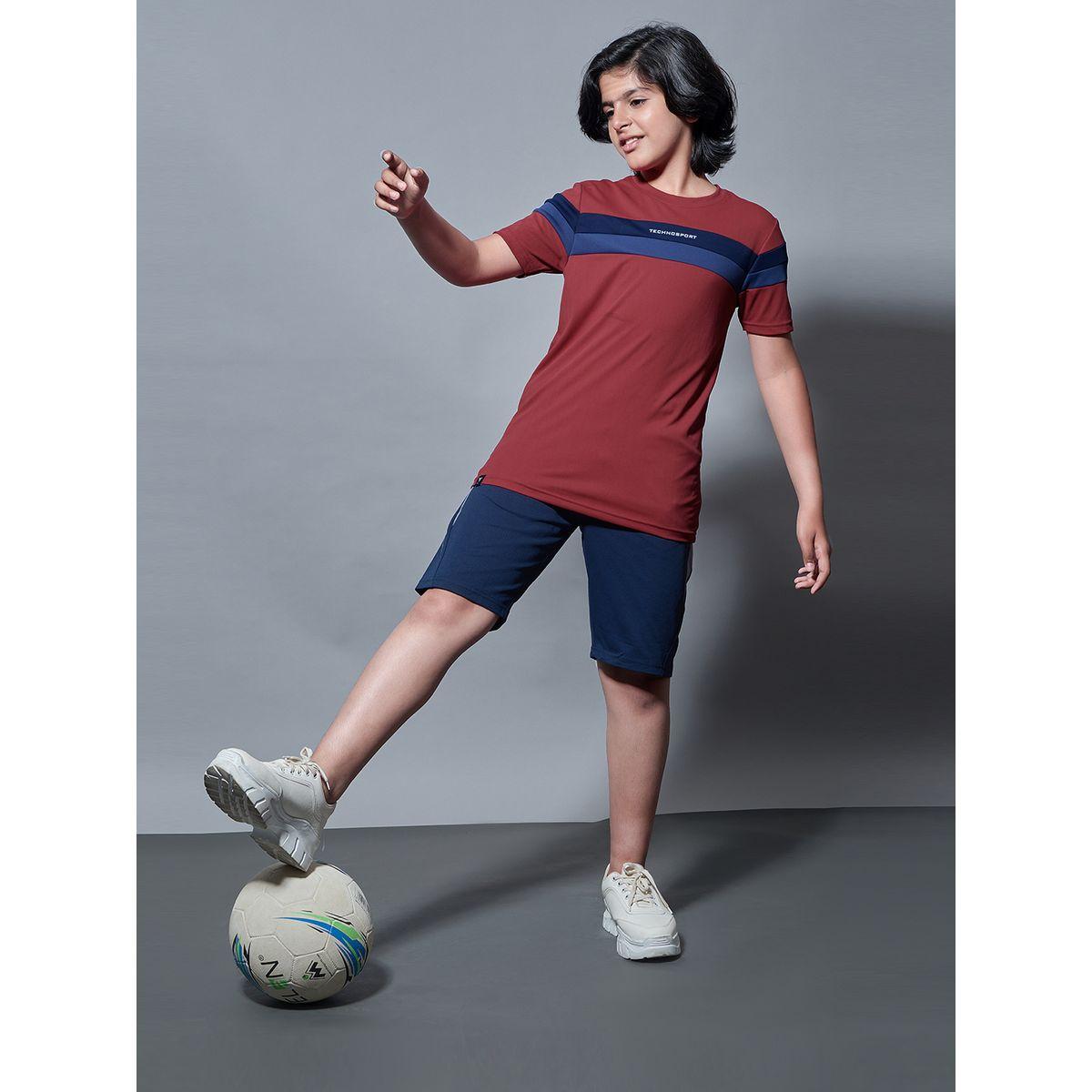 Technosport Color Block Short Sleeves Crew Neck T-Shirt-boys-clothing-tshirtsandpolos-image-1