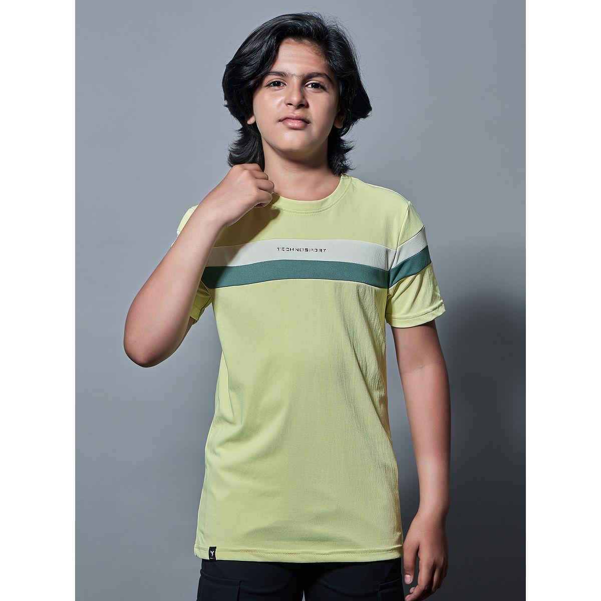Technosport Boys Contrast Panel Crew Neck T-Shirt-boys-clothing-tshirtsandpolos-image-2