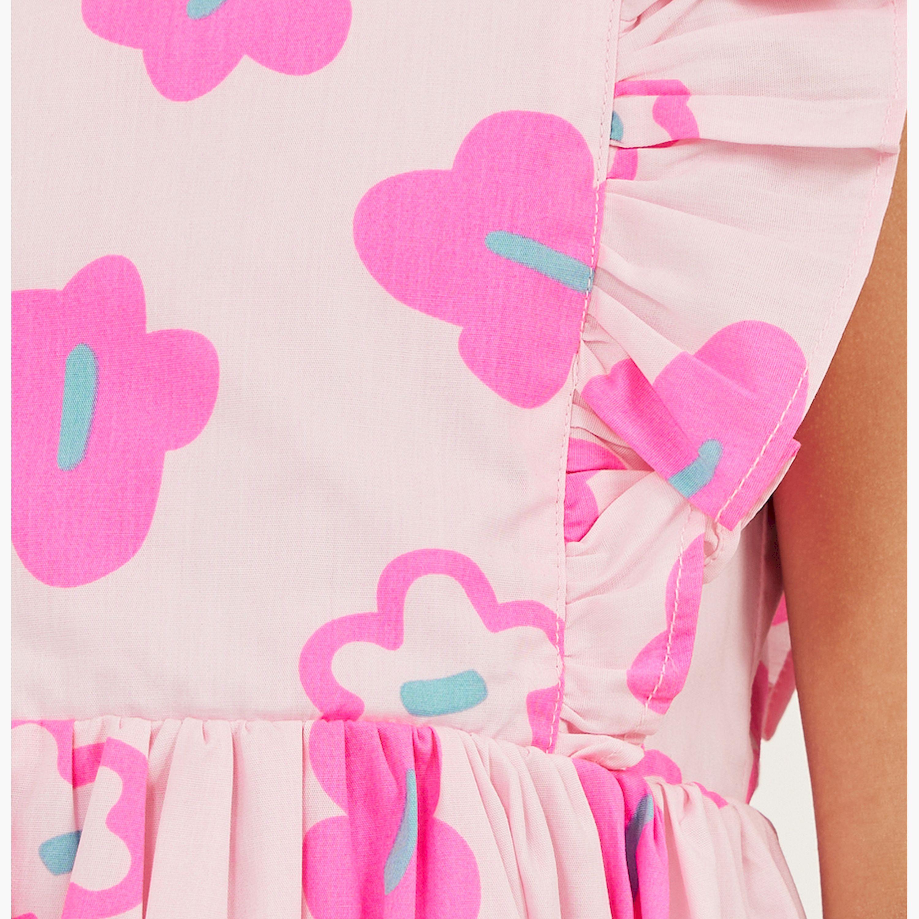 ستايلي - فستان جيرسي مزين بالزهور للبنات الصغار-girls-clothing-dressesandjumpsuits-image-3