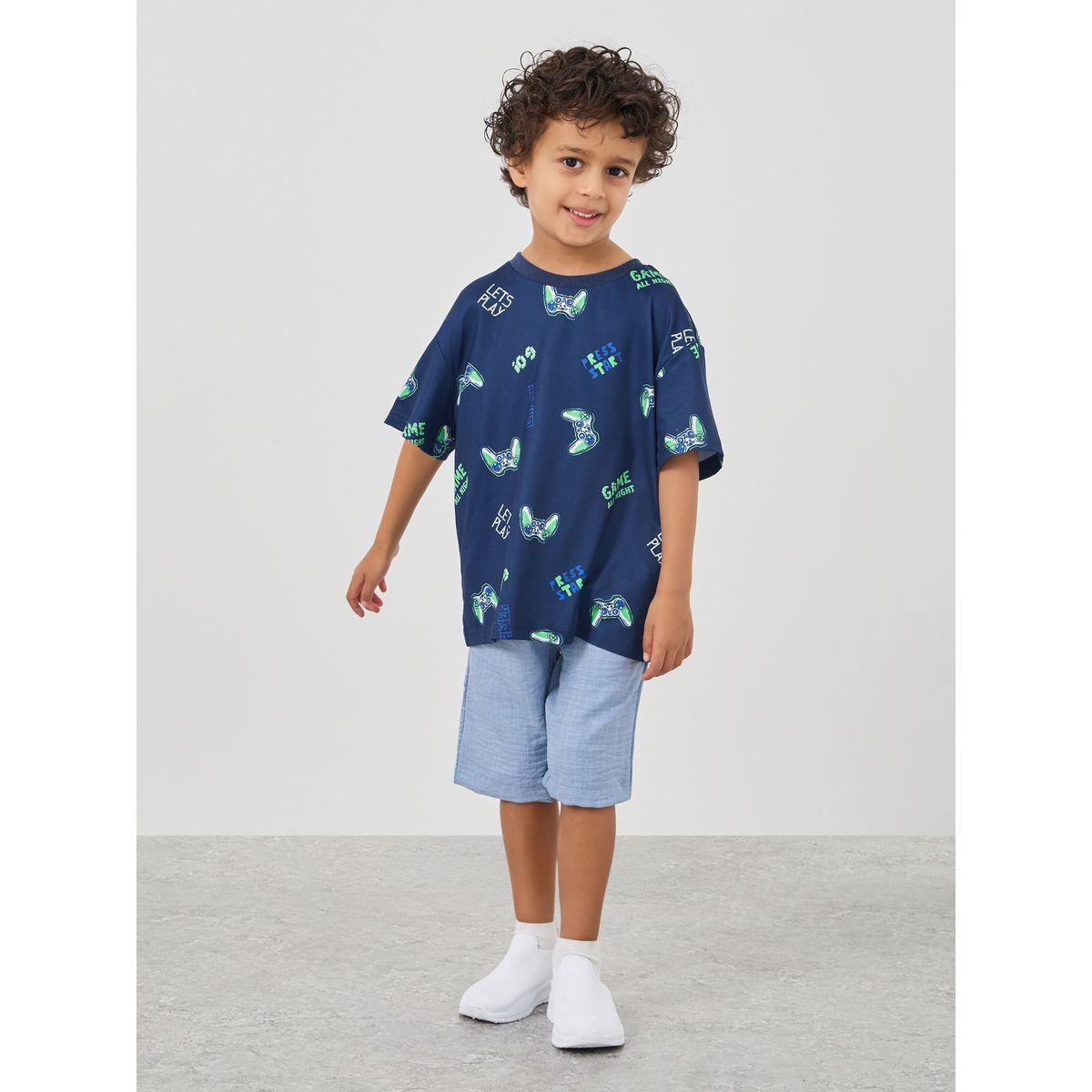 Styli All-Over Print Round Neck T-Shirt-boys-clothing-tshirtsandpolos-image-2