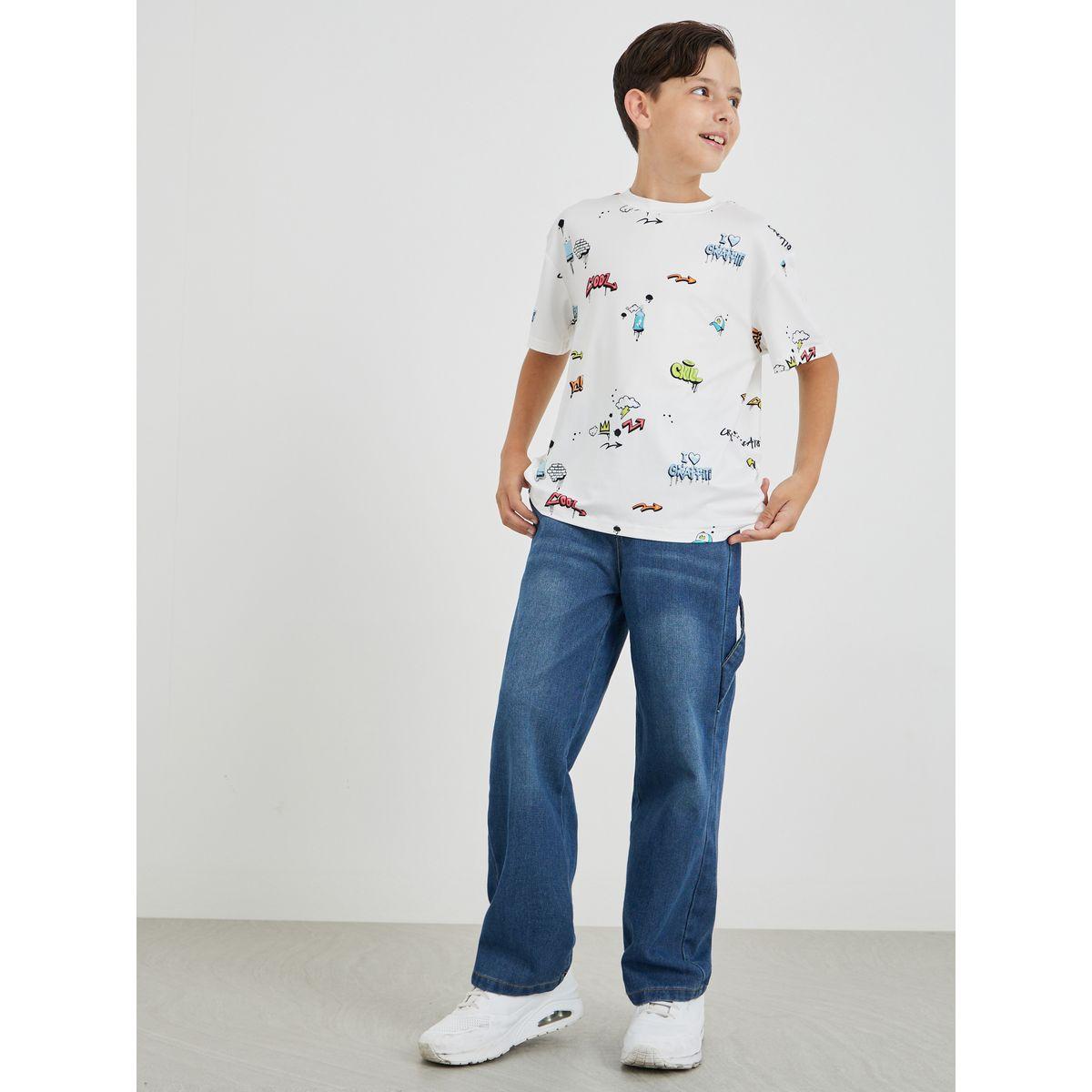 تيشيرت بطبعة جرافيك وياقة دائرية-boys-clothing-tshirtsandpolos-image-2