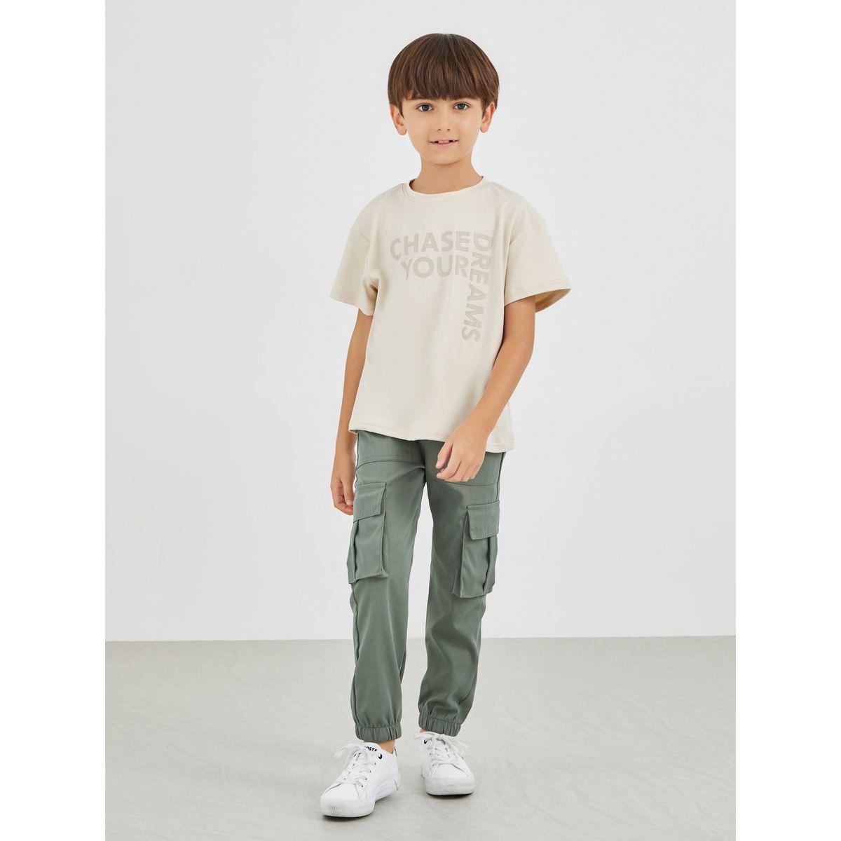 Styli Slogan Print Round Neck T-Shirt-boys-clothing-tshirtsandpolos-image-2