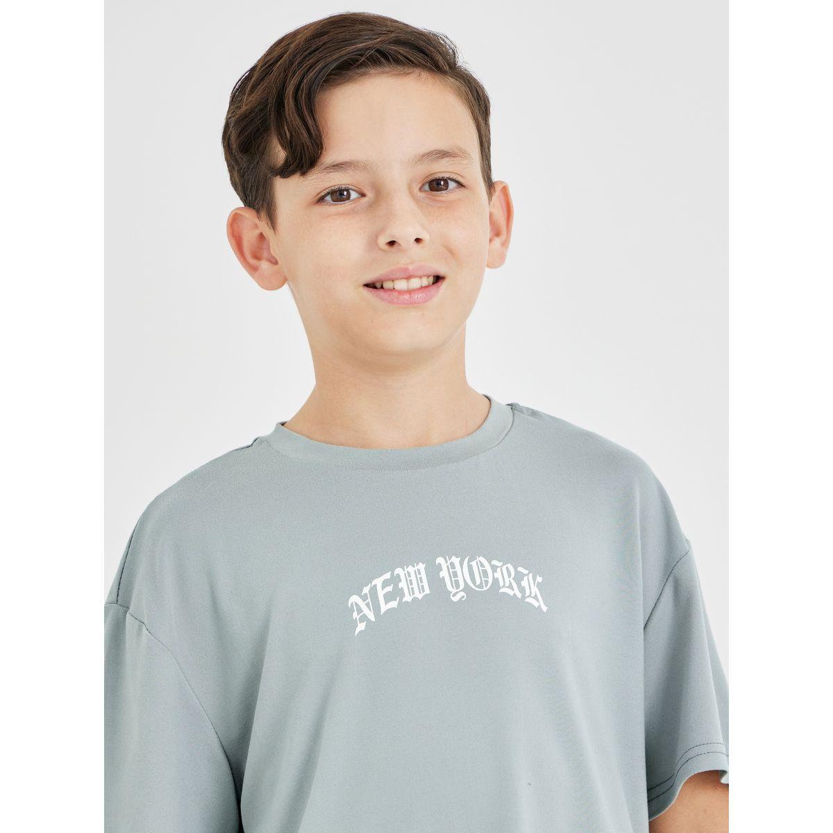 تيشيرت فضفاض بطبعة جرافيك وأكمام قصيرة-boys-clothing-tshirtsandpolos-image-3