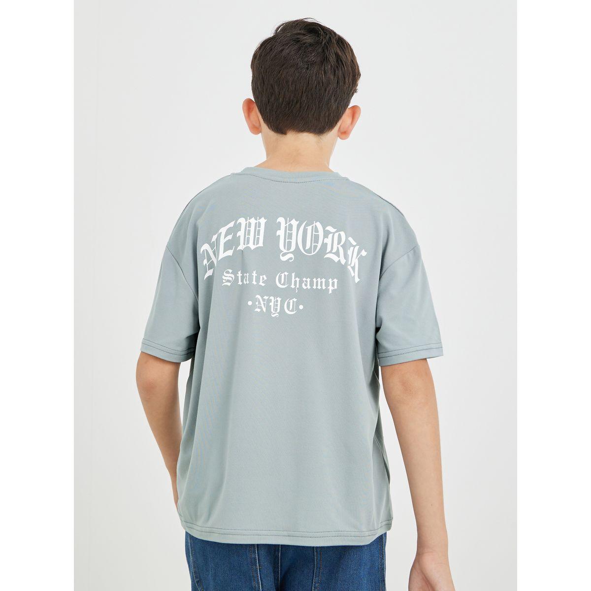 Styli Boys Grey Graphic Print Short Sleeve Oversized T-Shirt-boys-clothing-tshirtsandpolos-image-4