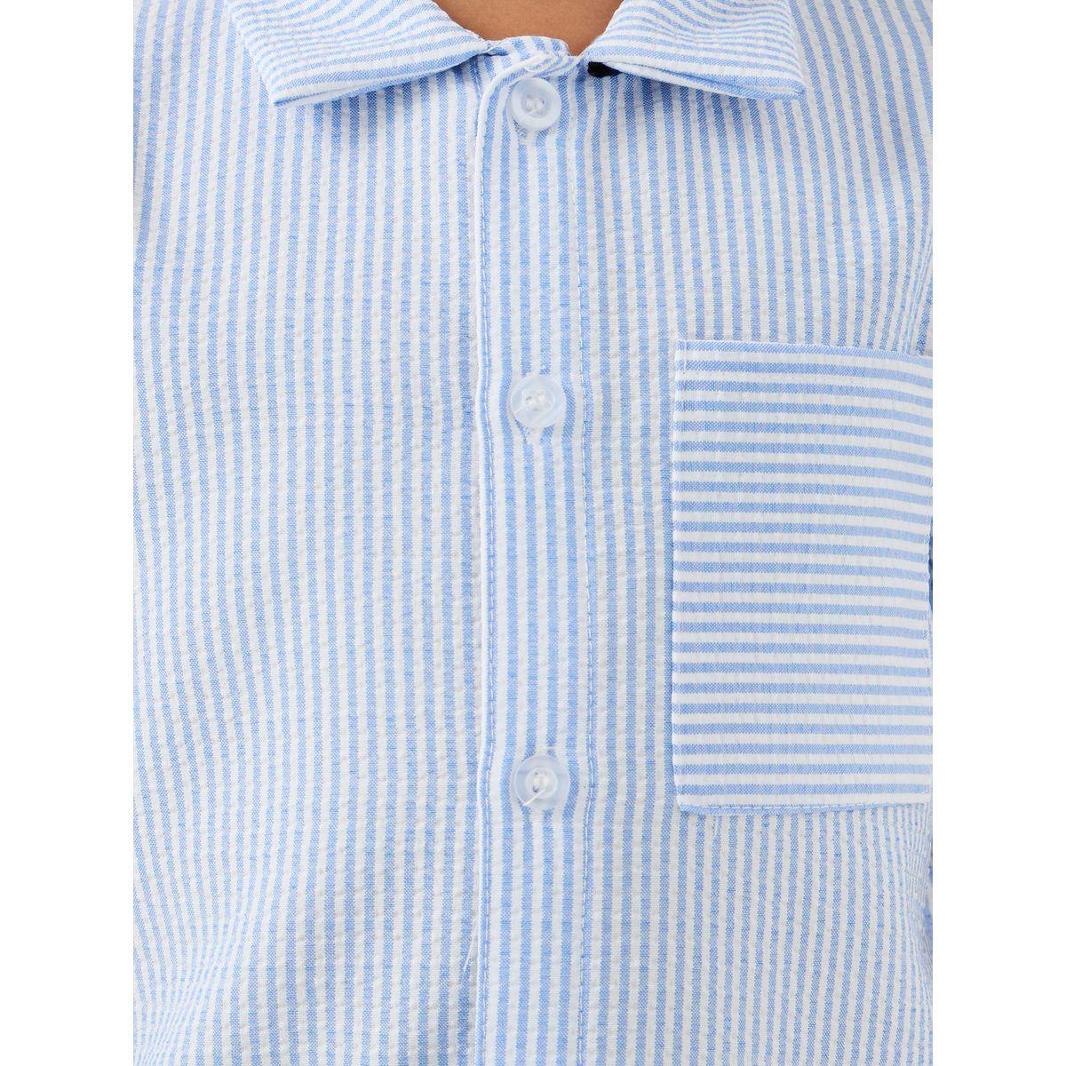 مجموعة من شورت وبلوزة بأكمام قصيرة وأزرار-boys-clothing-setsandcoords-image-3