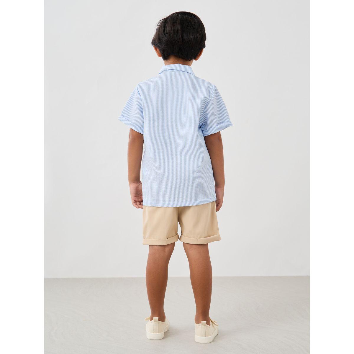 Styli Short Sleeve Buttoned Shirt and Shorts Set-boys-clothing-setsandcoords-image-4