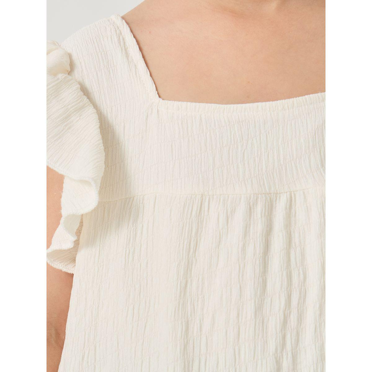 بلوزة بياقة واسعة وأكمام بكشكش-girls-clothing-blousesandshirts-image-3