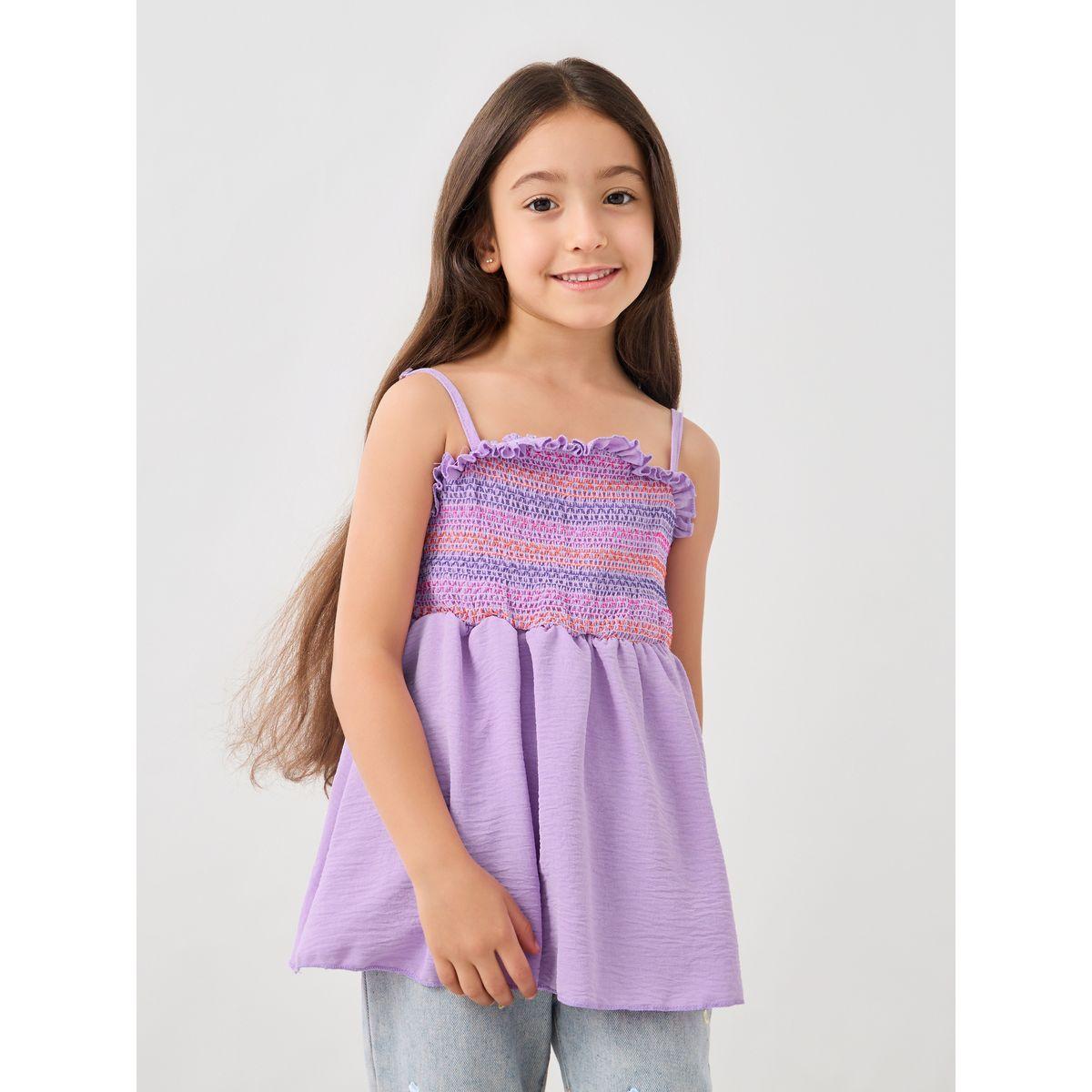 بلوزة بياقة واسعة وأربطة كتف-girls-clothing-blousesandshirts-image-1