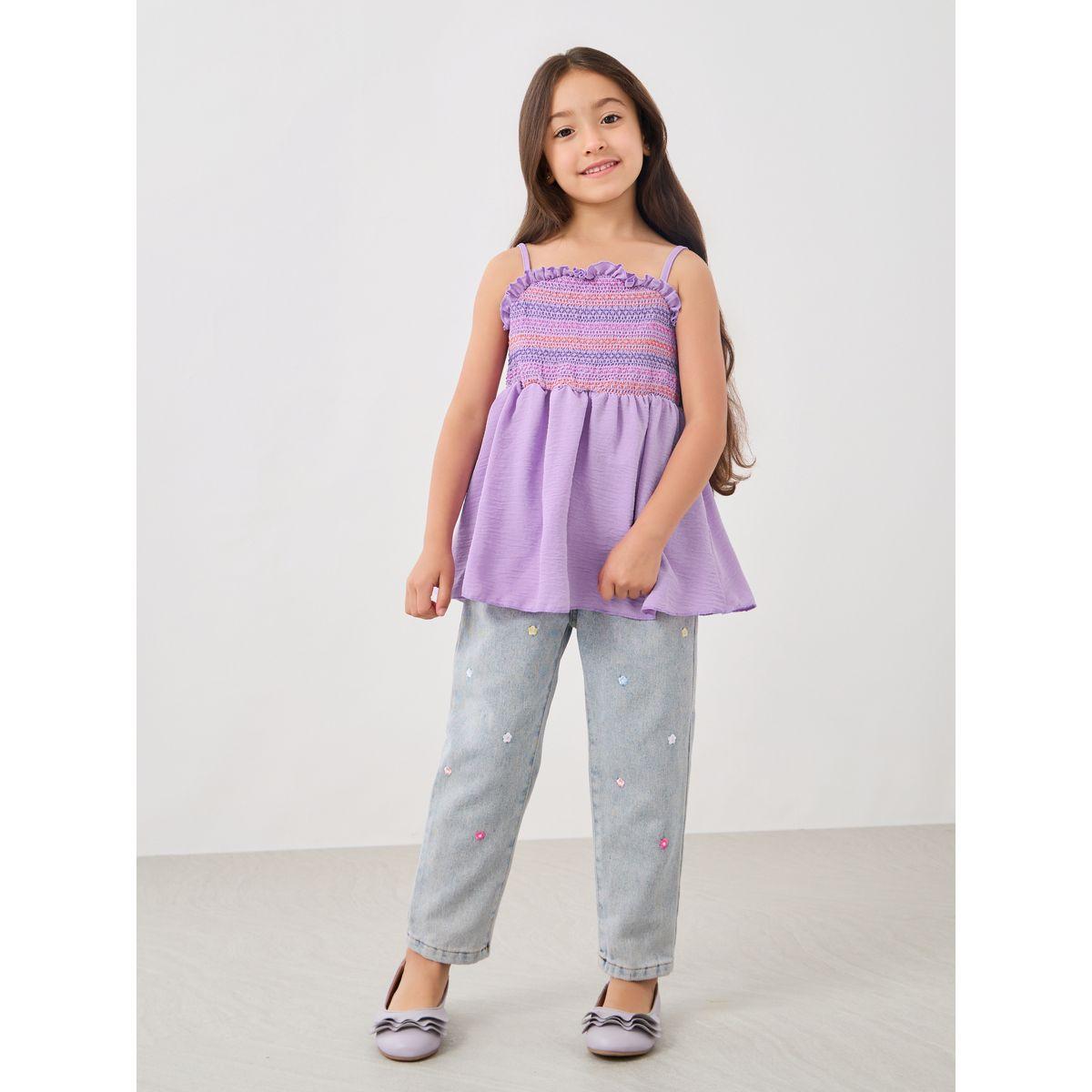 بلوزة بياقة واسعة وأربطة كتف-girls-clothing-blousesandshirts-image-2