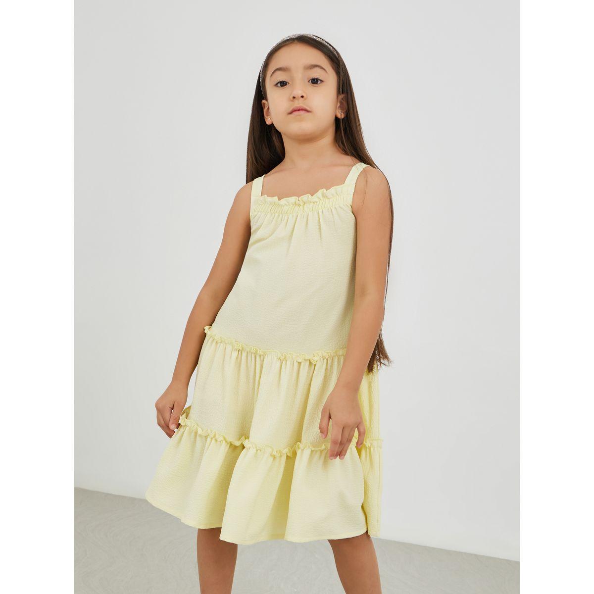 فستان بتفاصيل كسرات بارزة الملمس-girls-clothing-dressesandjumpsuits-image-2