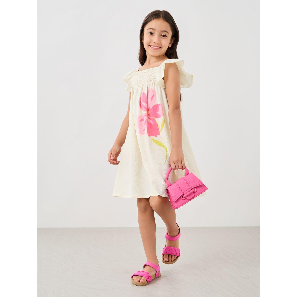 فستان بطبعة جرافيك مع أكمام كشكش-girls-clothing-dressesandjumpsuits-image-1