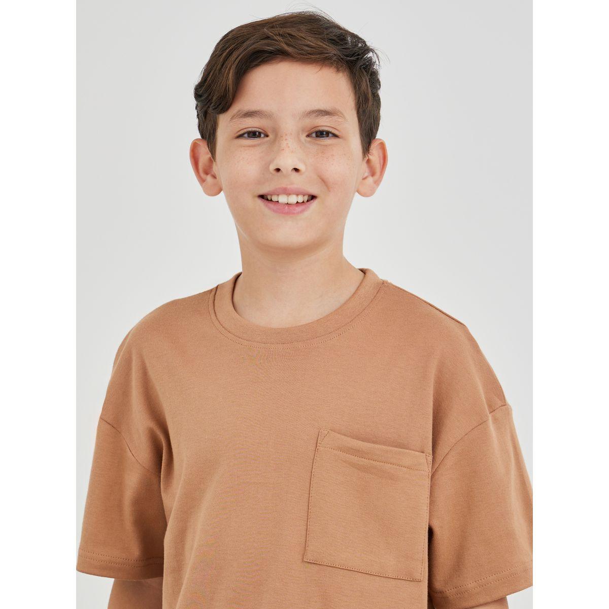 Styli Solid Oversized T-Shirt with Chest Pocket Detail-boys-clothing-tshirtsandpolos-image-3