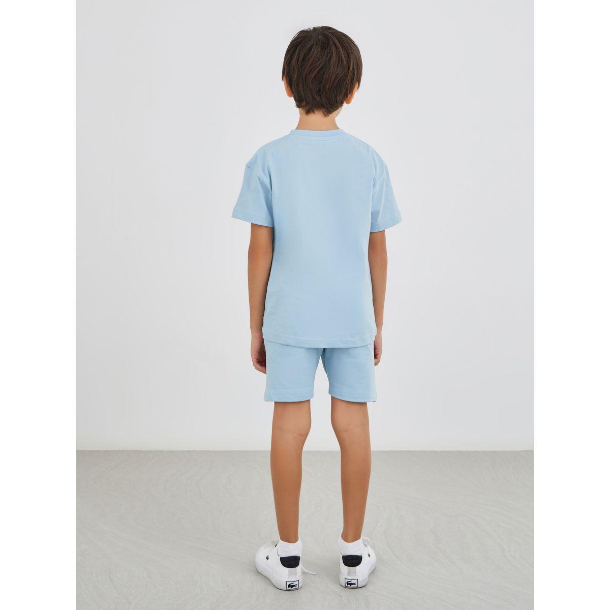 Styli Slogan Print Short Sleeve T-Shirt and Shorts Set-boys-clothing-setsandcoords-image-4