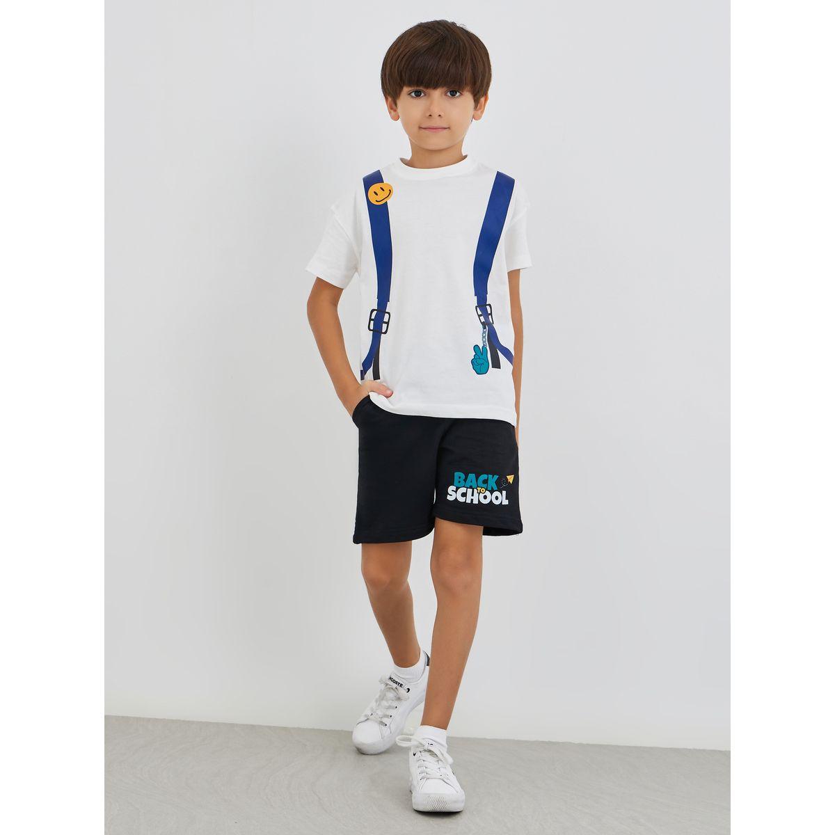 Styli Graphic Print Short Sleeve T-Shirt and Shorts Set-boys-clothing-setsandcoords-image-2