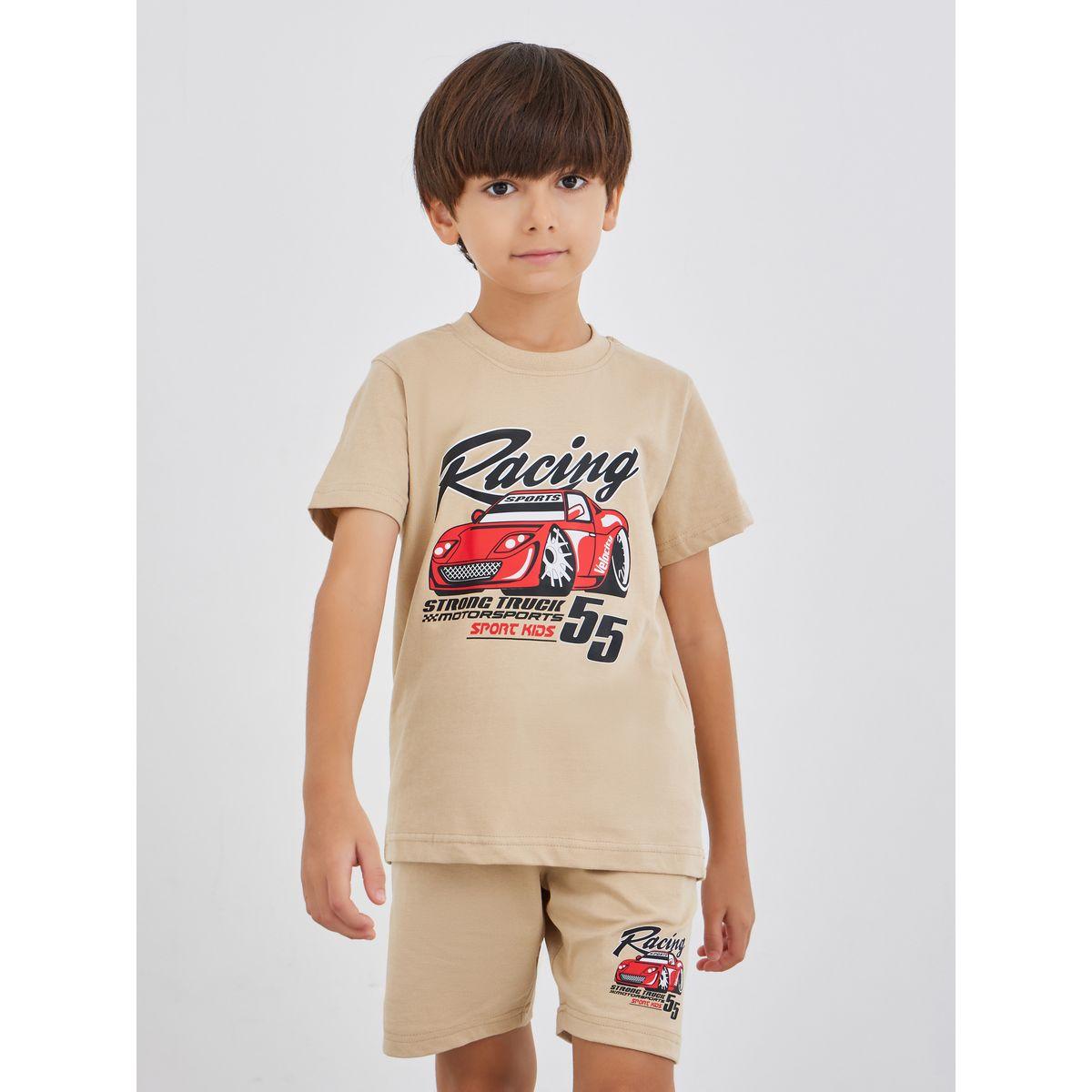 Styli Short Sleeve T-Shirts and Shorts 3-Piece Set-boys-clothing-setsandcoords-image-3