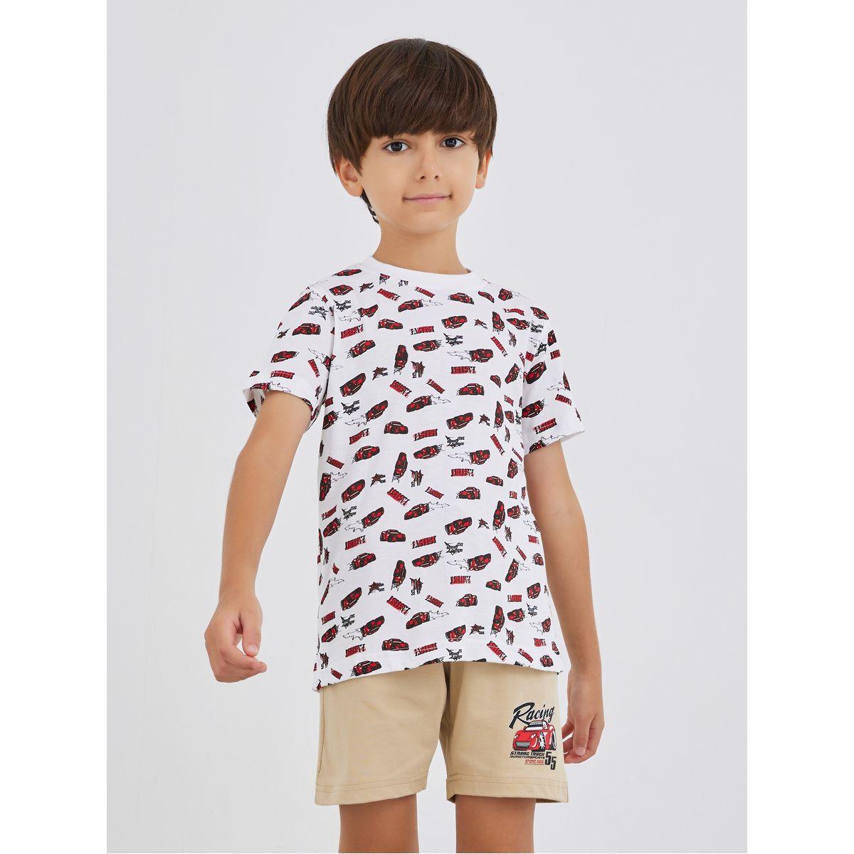 Styli Short Sleeve T-Shirts and Shorts 3-Piece Set-boys-clothing-setsandcoords-image-7