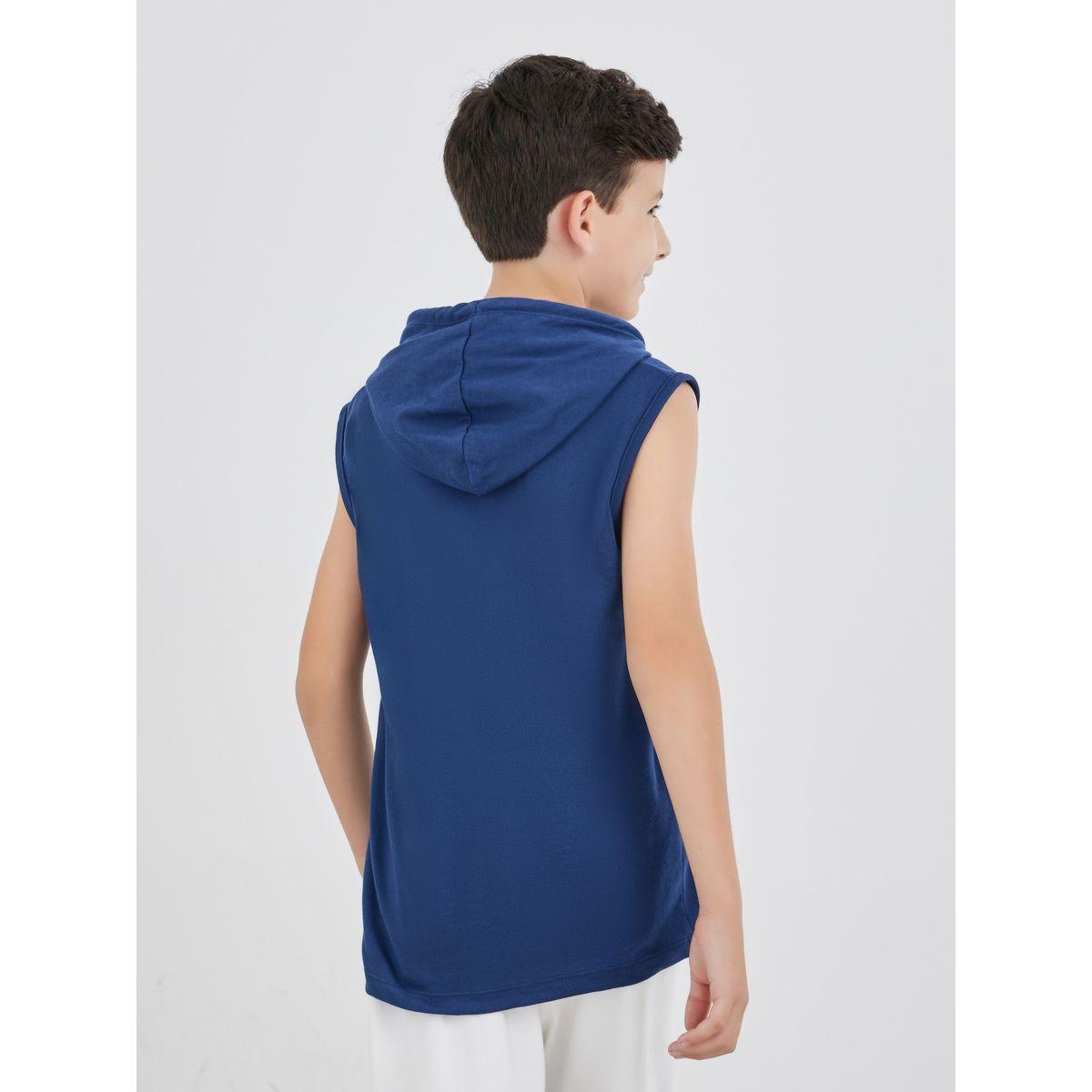 Styli Slogan Print Sleeveless Hooded T-Shirt-boys-clothing-tshirtsandpolos-image-4