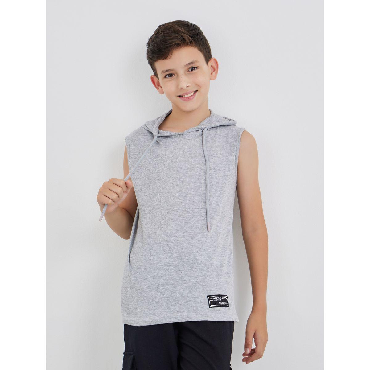 تيشيرت بدون أكمام وياقة هودي-boys-clothing-tshirtsandpolos-image-1