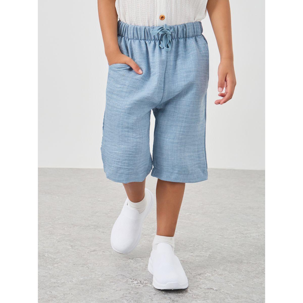 Styli Regular Fit Shorts with Drawstring-boys-clothing-bottoms-shorts-image-1