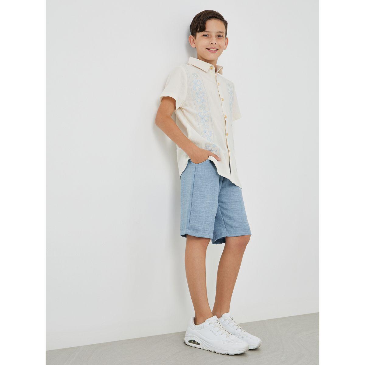 Styli Regular Fit Shorts with Drawstring-boys-clothing-bottoms-shorts-image-2