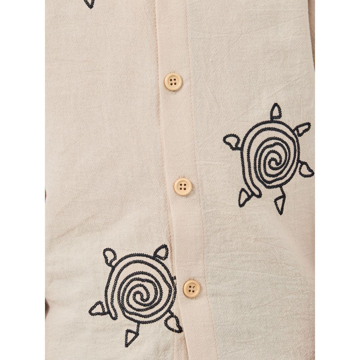 بلوزة مُطرّزة بأكمام قصيرة وياقة-boys-clothing-shirts-image-3