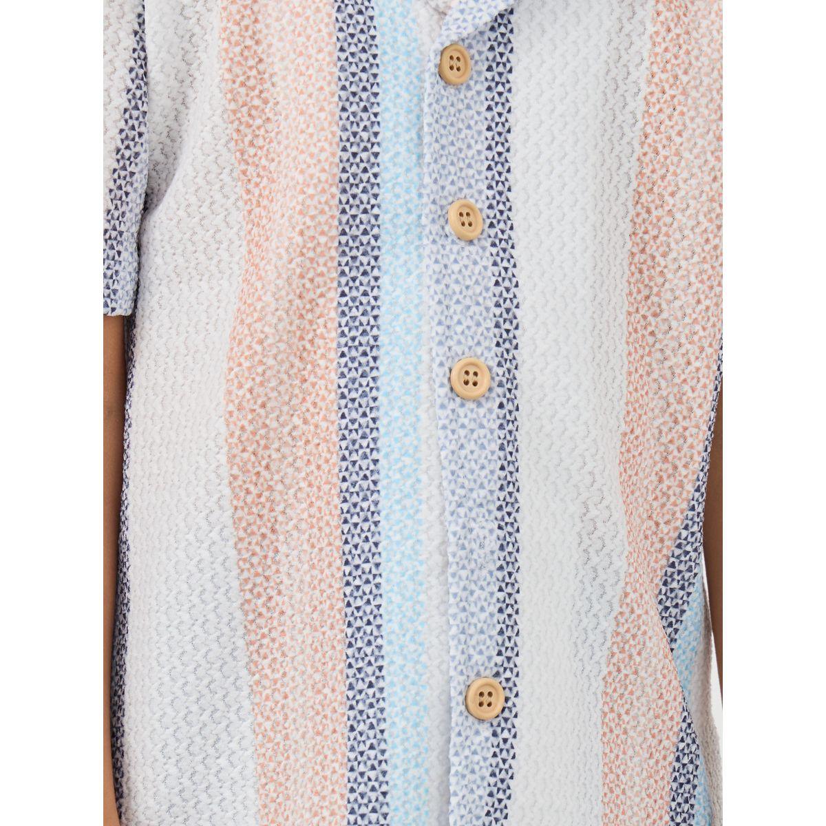 Styli Striped Buttoned Short Sleeve Shirt-boys-clothing-shirts-image-3
