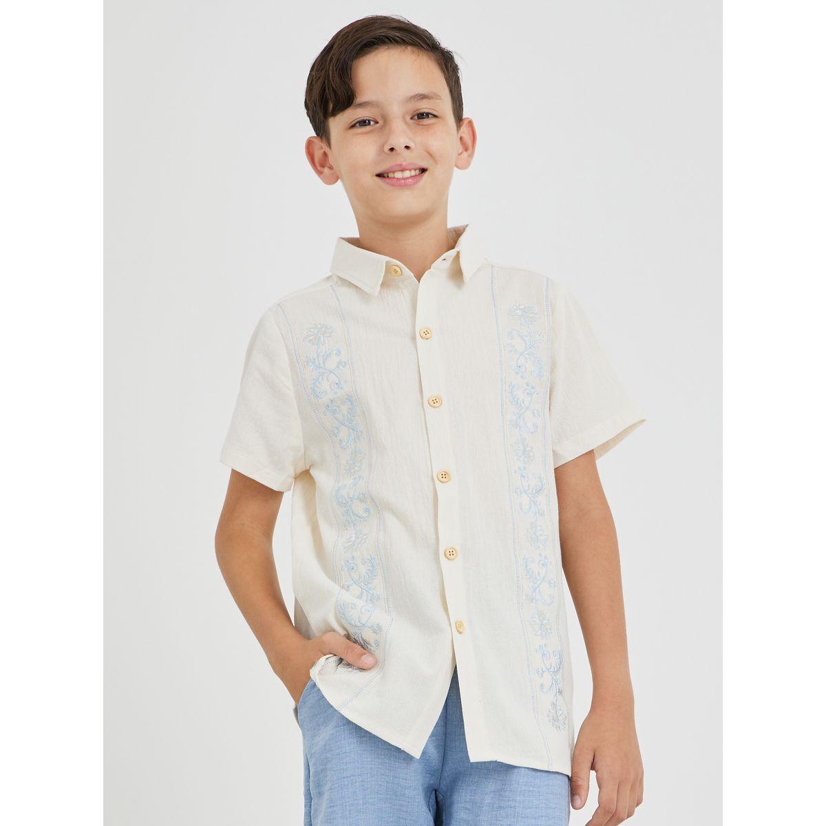 Styli Embroidered Spread Collar Buttoned Shirt-boys-clothing-shirts-image-1