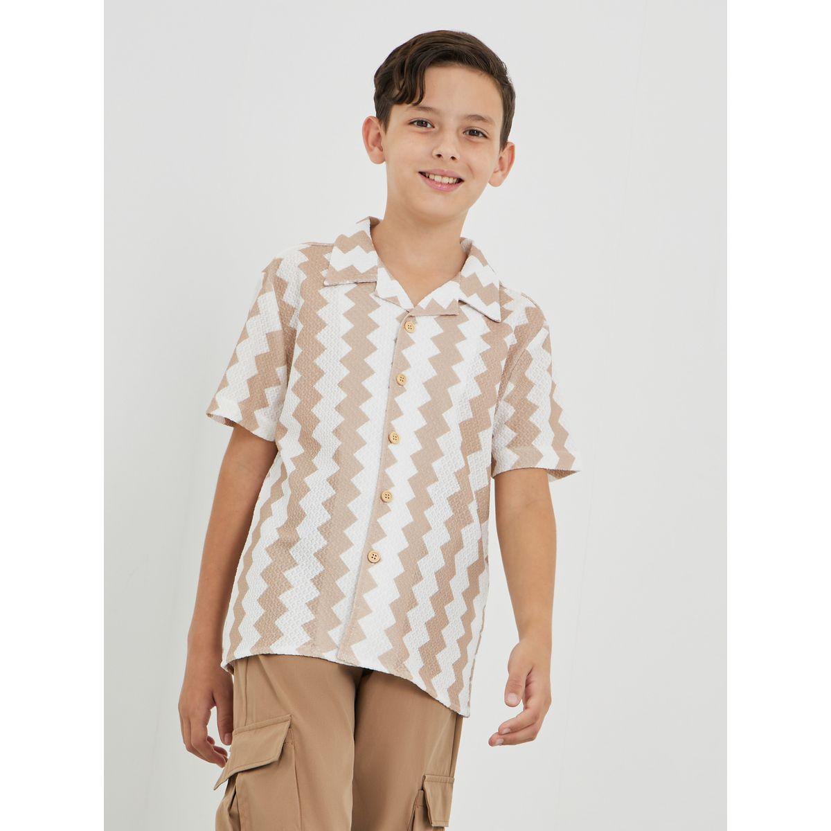 Styli Printed Resort Collar Buttoned Shirt-boys-clothing-shirts-image-1