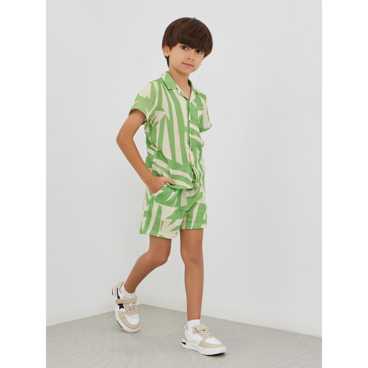 مجموعة من شورت وقميص مطبع بالكامل-boys-clothing-setsandcoords-image-1