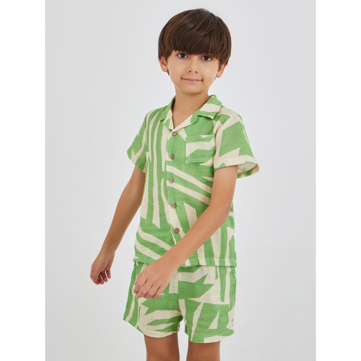 مجموعة من شورت وقميص مطبع بالكامل-boys-clothing-setsandcoords-image-2