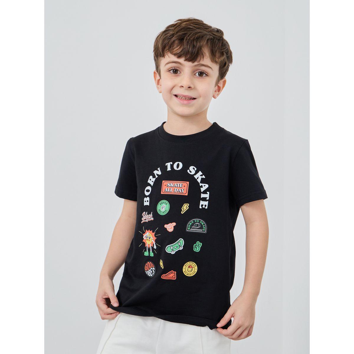 Styli Graphic Print Round Neck T-Shirt-boys-clothing-tshirtsandpolos-image-1