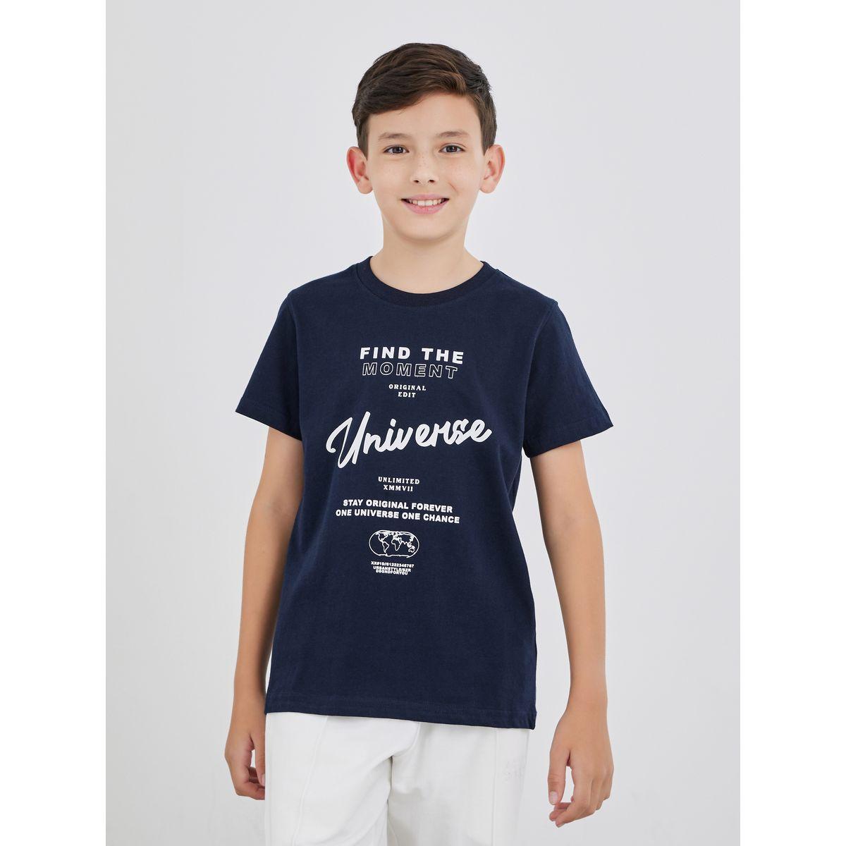 Styli Slogan Print Round Neck T-Shirt-boys-clothing-tshirtsandpolos-image-1