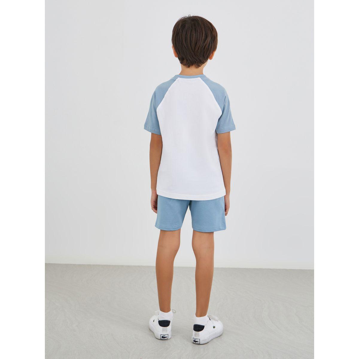 Styli Slogan Print Reglan Sleeve T-Shirt and Shorts Set-boys-clothing-setsandcoords-image-4