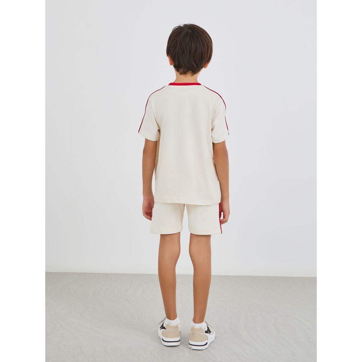Styli Slogan Print T-Shirt and Shorts Set-boys-clothing-setsandcoords-image-4