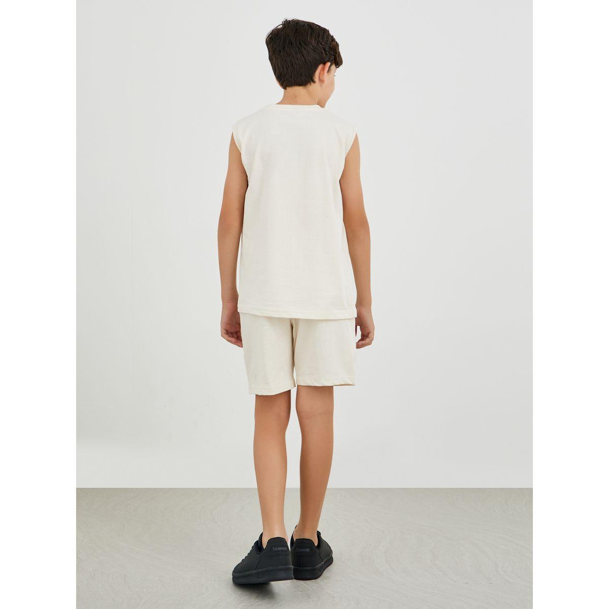مجموعة من شورت وتيشيرت كت بطبعة كتابة-boys-clothing-setsandcoords-image-5