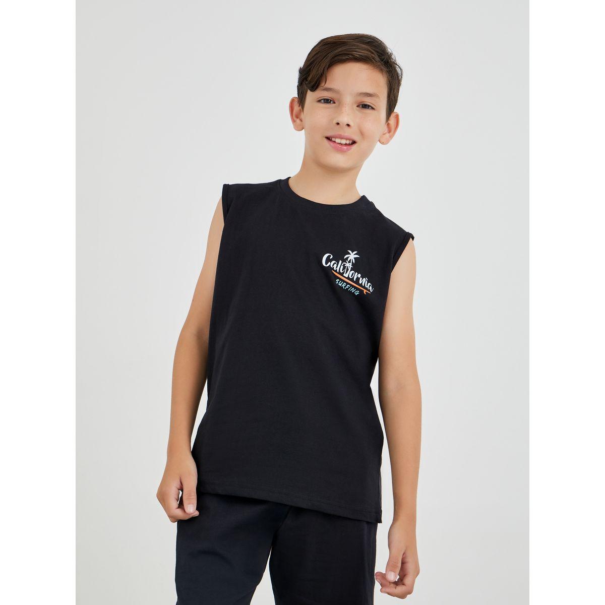 مجموعة من شورت وتيشيرت كت بطبعة كتابة-boys-clothing-setsandcoords-image-2