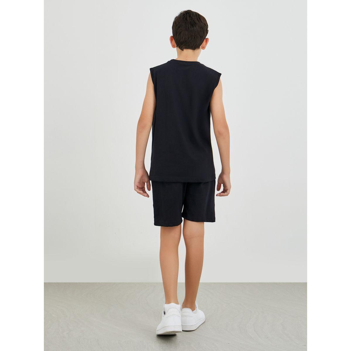 مجموعة من شورت وتيشيرت كت بطبعة كتابة-boys-clothing-setsandcoords-image-5