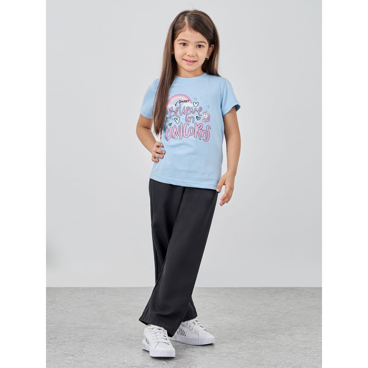 Styli Graphic Print Round Neck T-Shirt-girls-clothing-tshirts-image-2