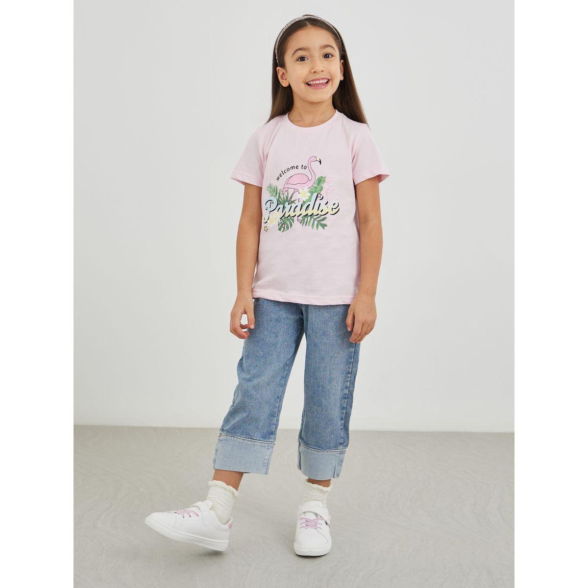 Styli Graphic Print Round Neck T-Shirt-girls-clothing-tshirts-image-2