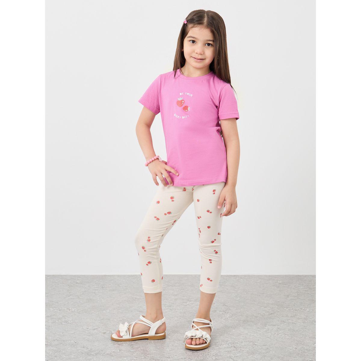 Styli Graphic Print Round Neck T-Shirt-girls-clothing-tshirts-image-2