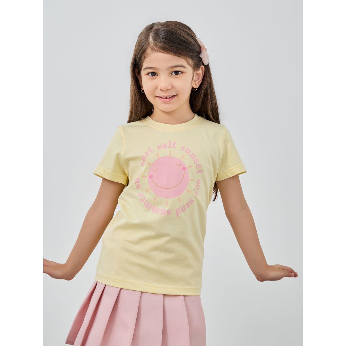 Styli Graphic Print Round Neck T-Shirt-girls-clothing-tshirts-image-1