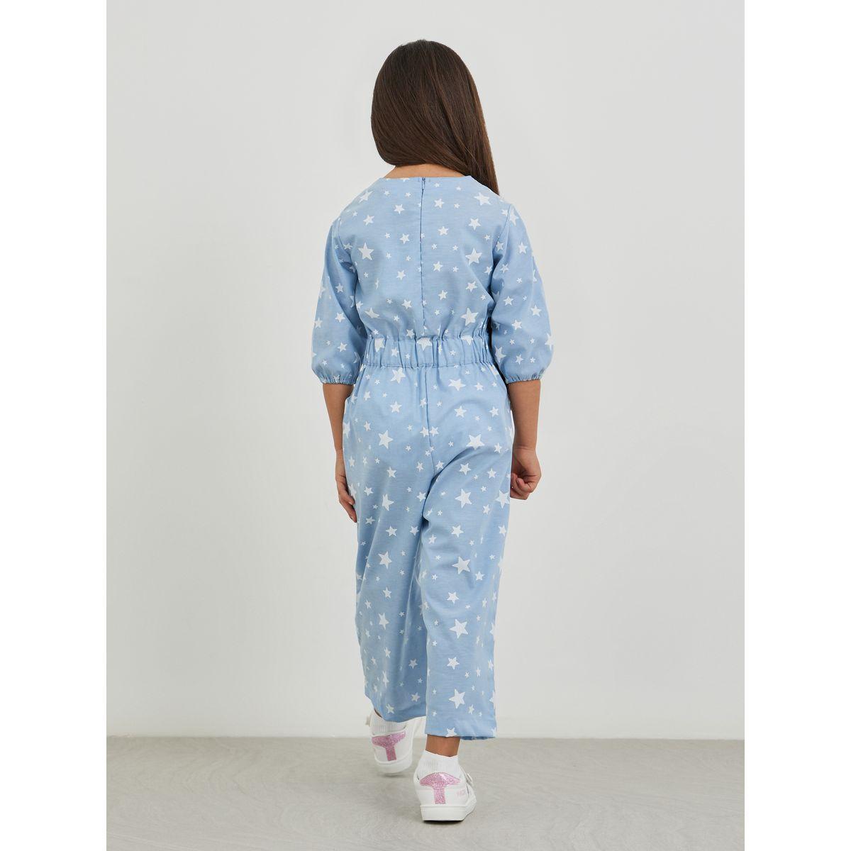 Styli All-Over Print Balloon Sleeve Pleated Detail Jumpsuit-girls-clothing-dressesandjumpsuits-image-5