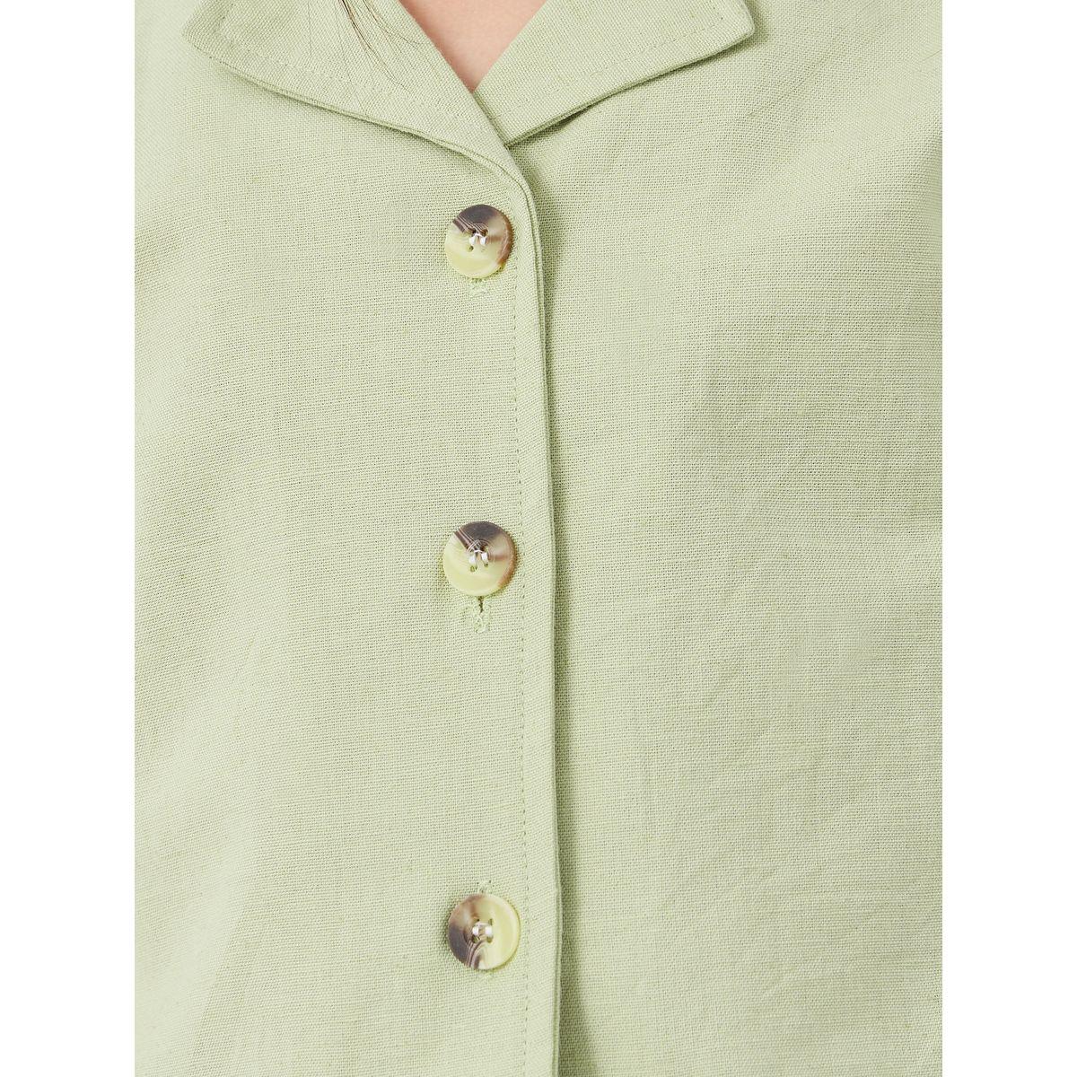 Styli Buttoned Short Sleeve Blouse and Pants Co-Ords-girls-clothing-setsandcoords-image-3