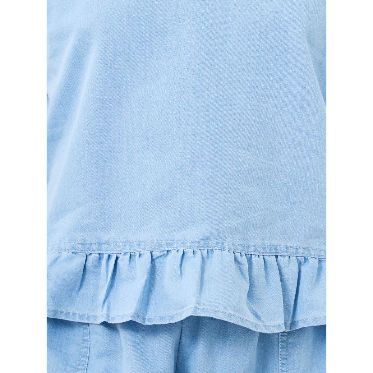 Styli Ruffled Hem Top and Culottes Set-girls-clothing-setsandcoords-image-3